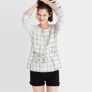Madewell tie-front window pane top